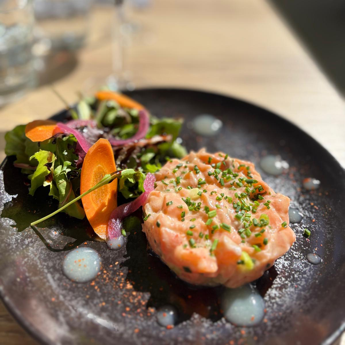 tarte au saumon restaurant crest